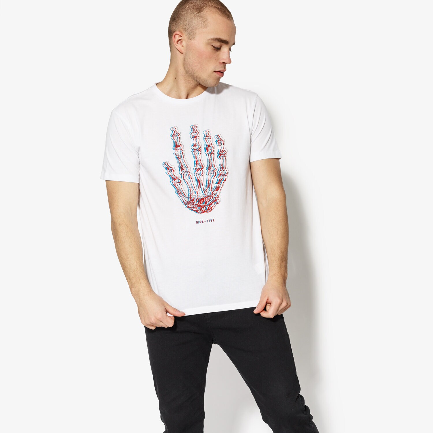 Herren T-Shirt CONFRONT T-SHIRT SS HAND CF18TSM71001 Weiß