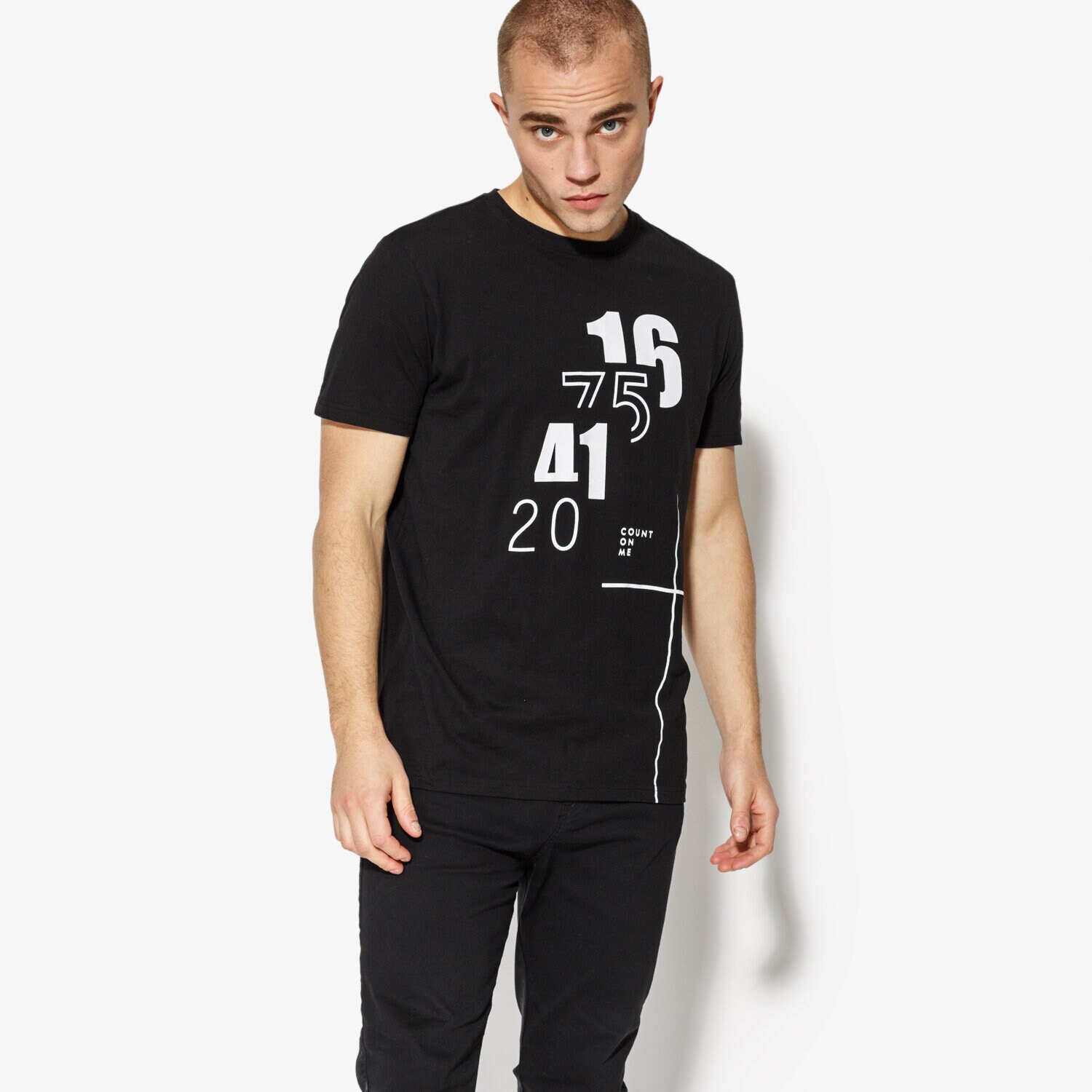 Herren T-Shirt CONFRONT T-SHIRT SS NUMBER CF18TSM67001 Schwarz