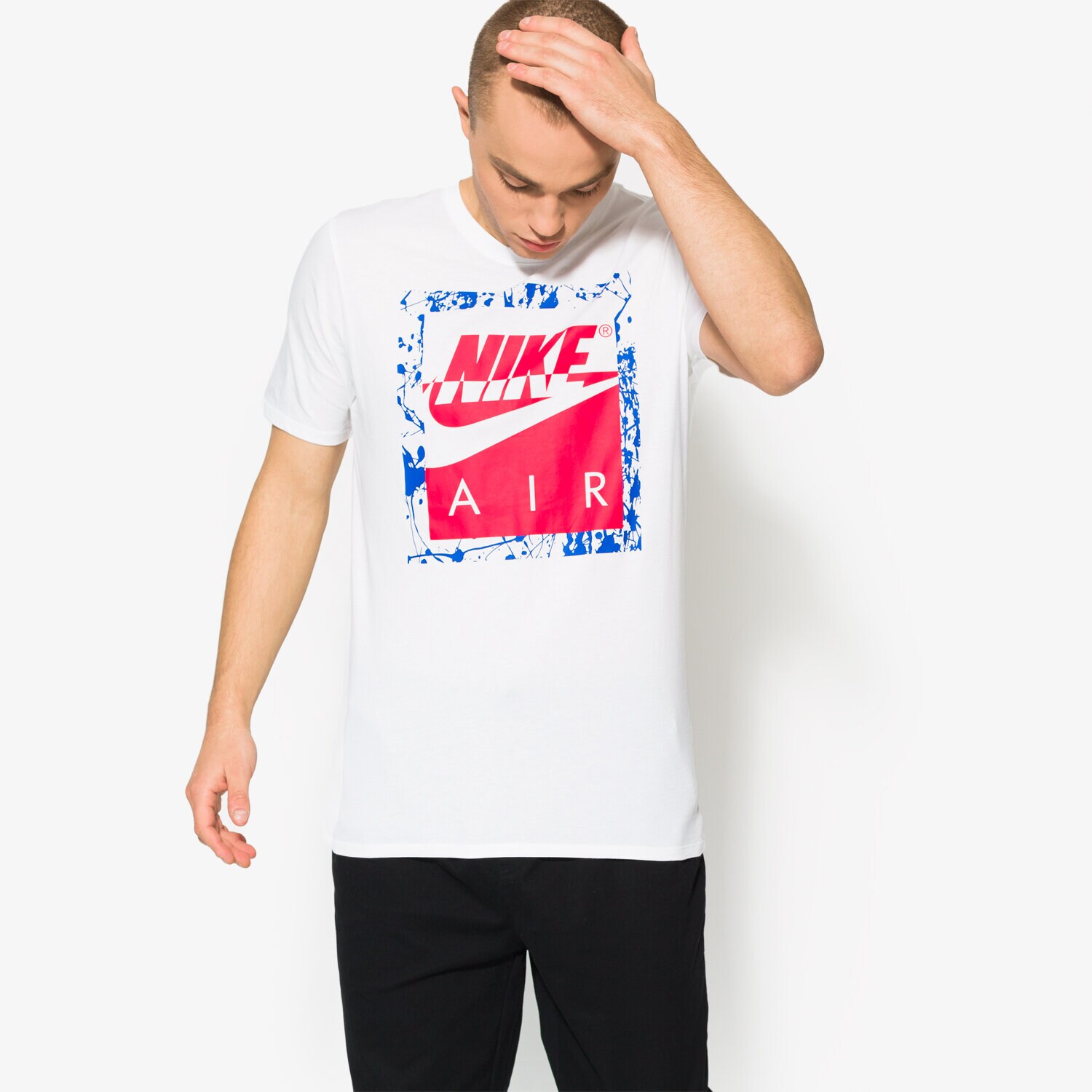 Herren T-Shirt NIKE T-SHIRT SS M NSW TEE DRPTL AF1 1 942452-100 Weiß