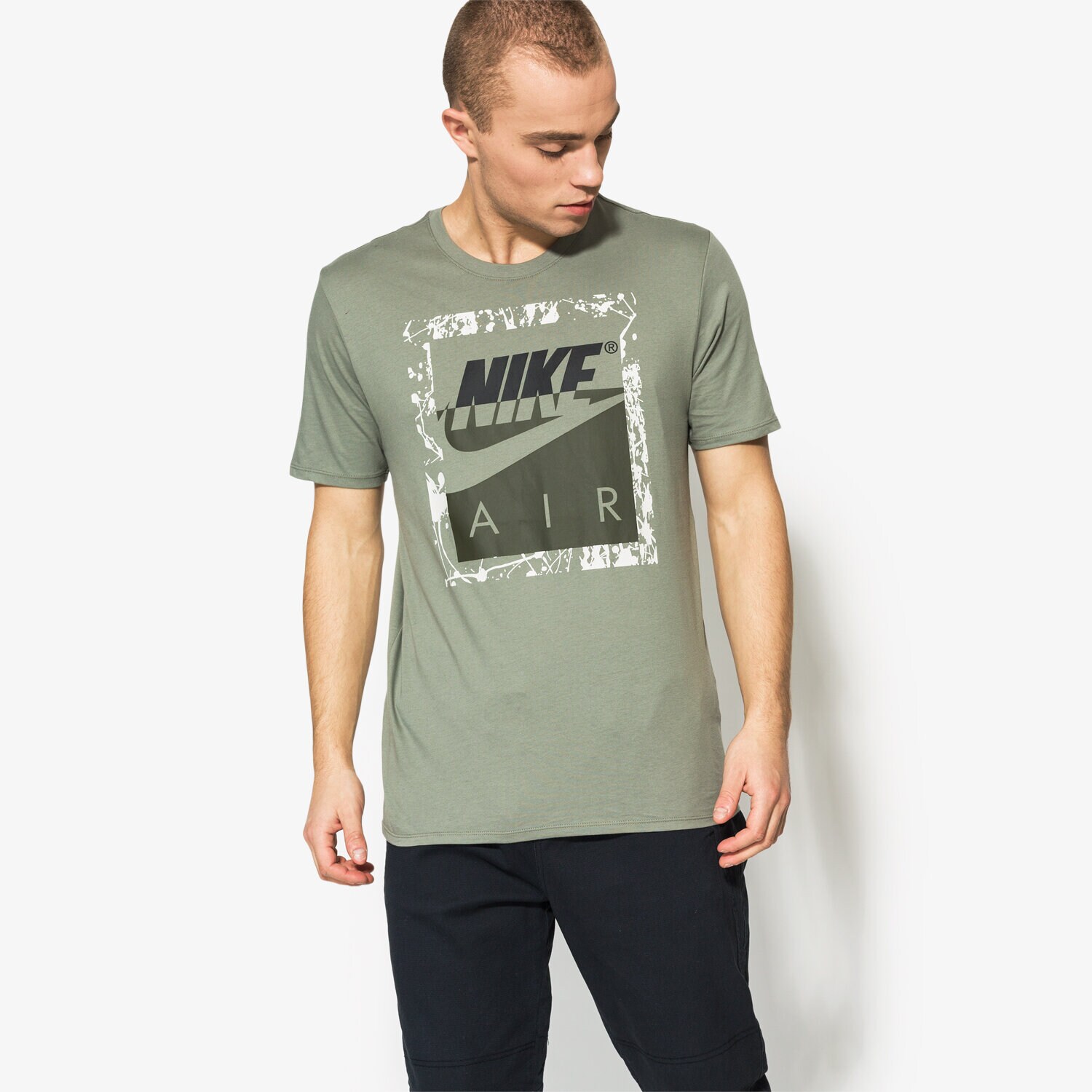 Herren T-Shirt NIKE T-SHIRT SS M NSW TEE DRPTL AF1 1 942452-004 Grün