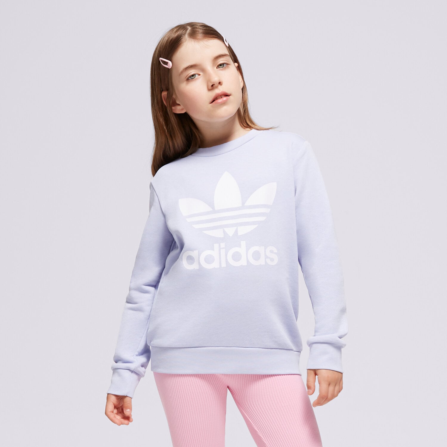 Kinder ADIDAS SWEATSHIRT TREFOIL CREW GIRL IN8428 Violet