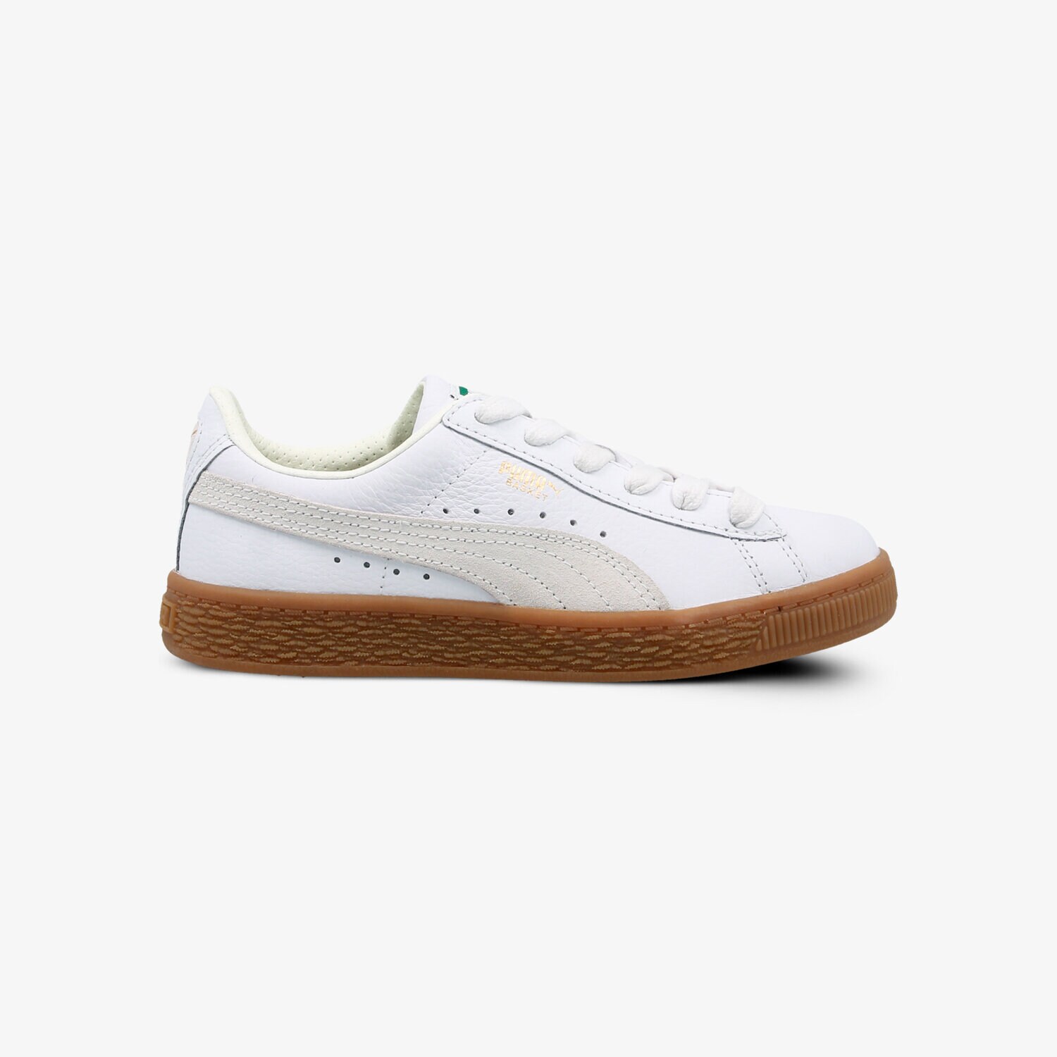 Kinder Sneaker PUMA BASKET CLASSIC GUM DELUXE PS 36507901 Weiß