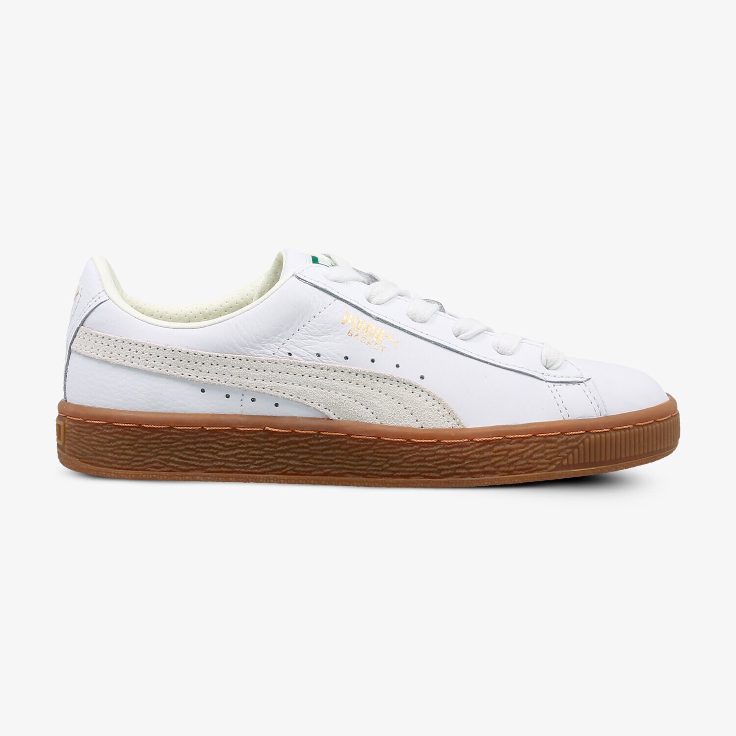 Kinder Sneaker PUMA BASKET CLASSIC GUM DELUXE JR  36507801 Weiß