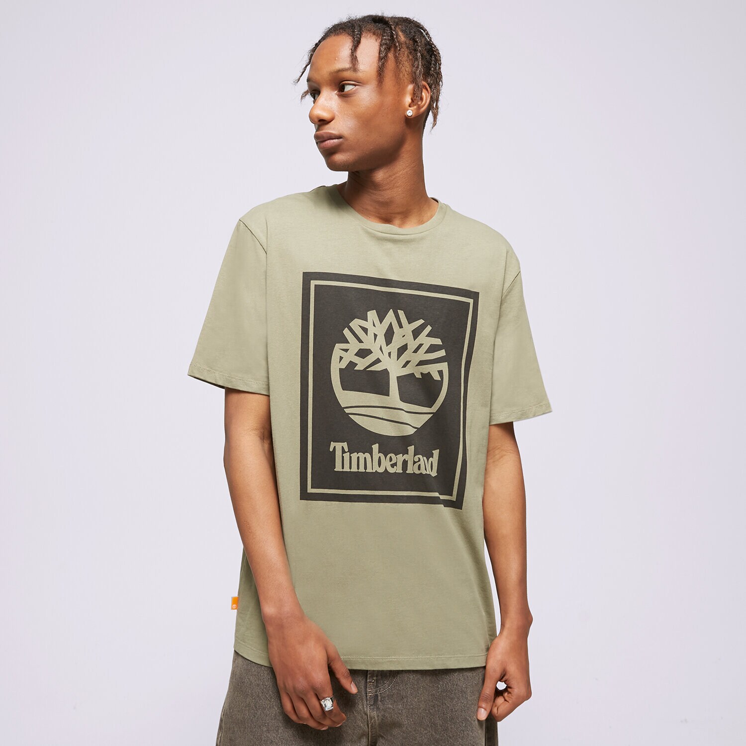 Herren T-Shirt TIMBERLAND T-SHIRT SS FRONT STACK TB0A6CBTCN81 Khaki