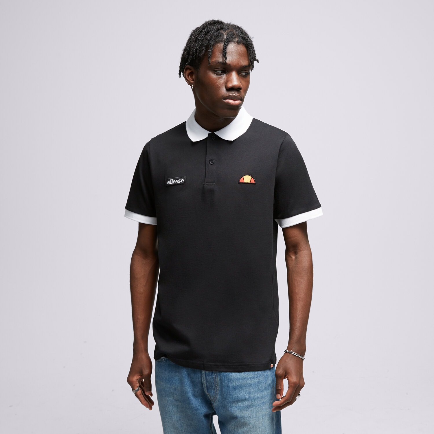Herren Polo-Shirt ELLESSE POLO LESSEPSIA POLO BLK SHR1004011 Schwarz