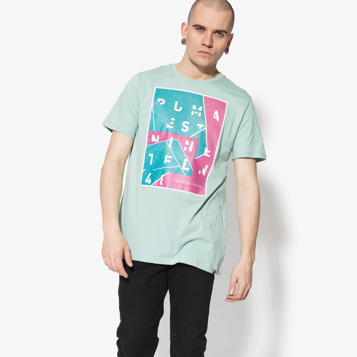Herren T-Shirt PUMA T-SHIRT SS PHOTOPRINT TEE 85083215 Blau