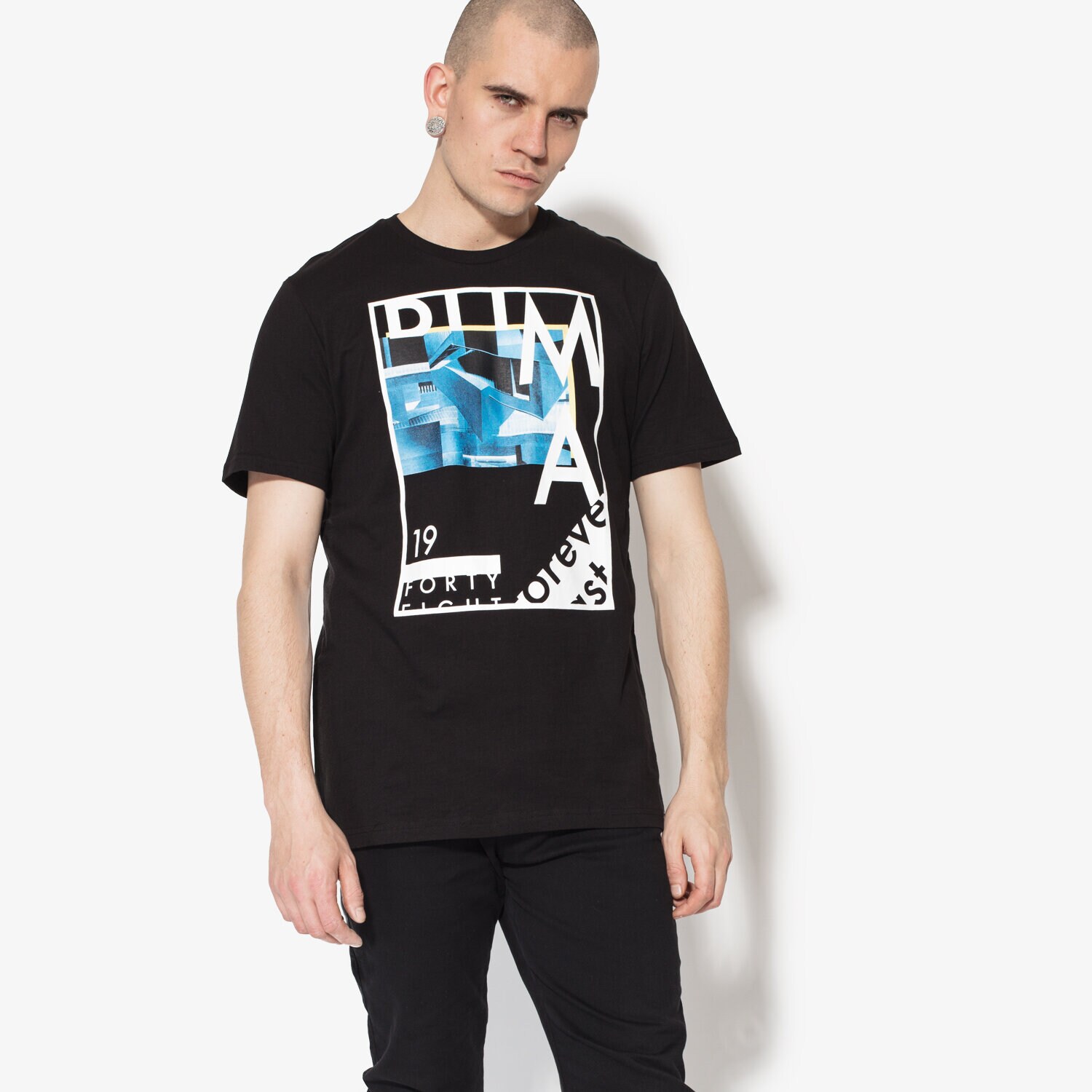 Herren T-Shirt PUMA T-SHIRT SS PHOTOPRINT TEE 85083251 Schwarz