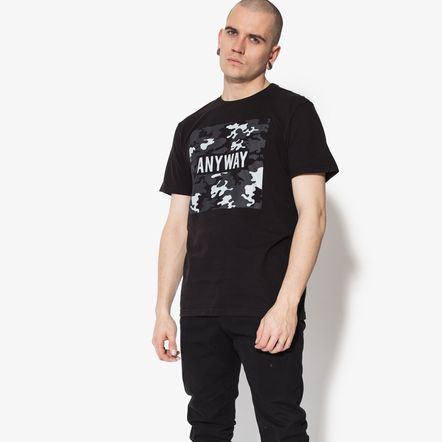 Herren T-Shirt CONFRONT T-SHIRT SS ANSIE CF18TSM17001 Schwarz