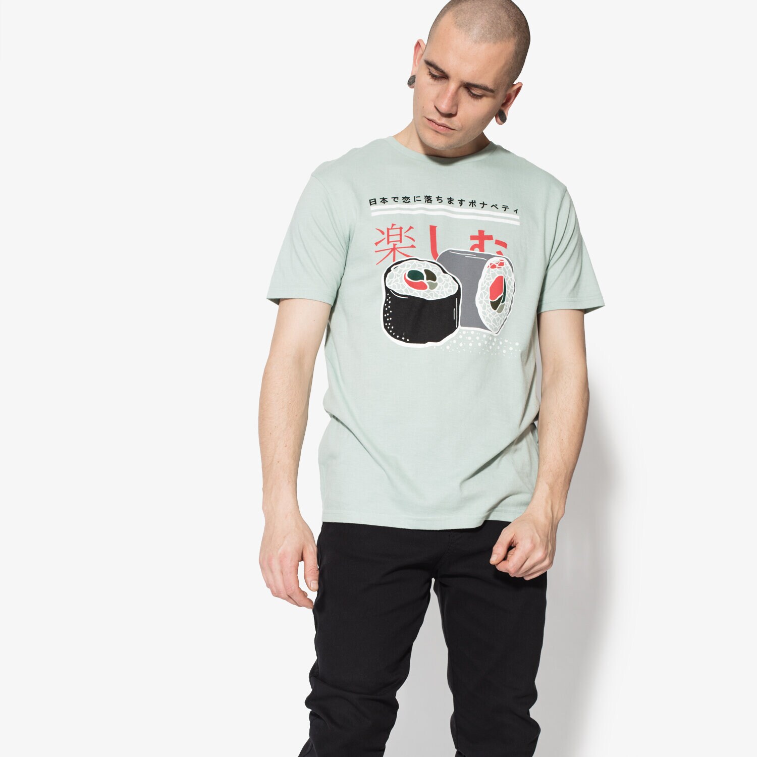 Herren T-Shirt CONFRONT T-SHIRT SS SUSHI CF18TSM15001 Grün