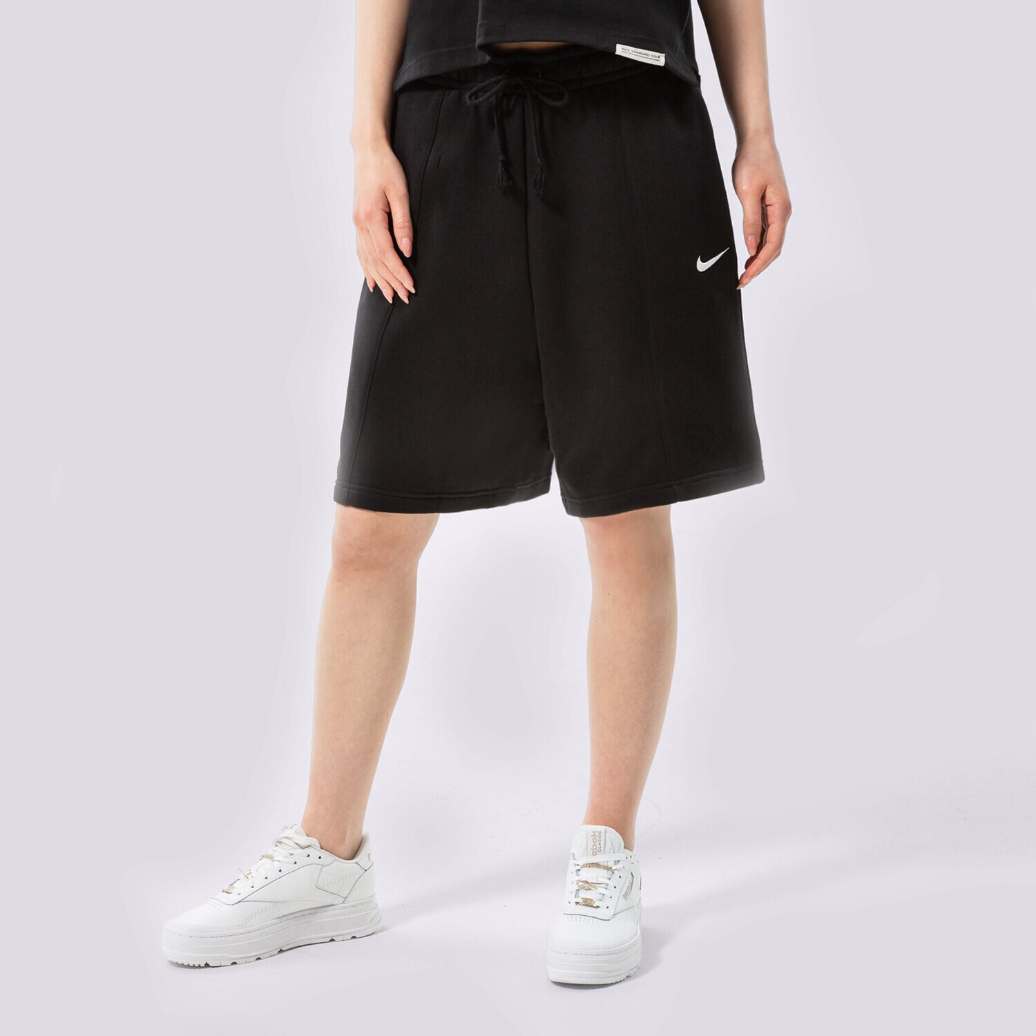 Damen Shorts NIKE SHORTS W NSW ESSNTL CLCTN FLC HR SHRT DM6123-010 Schwarz