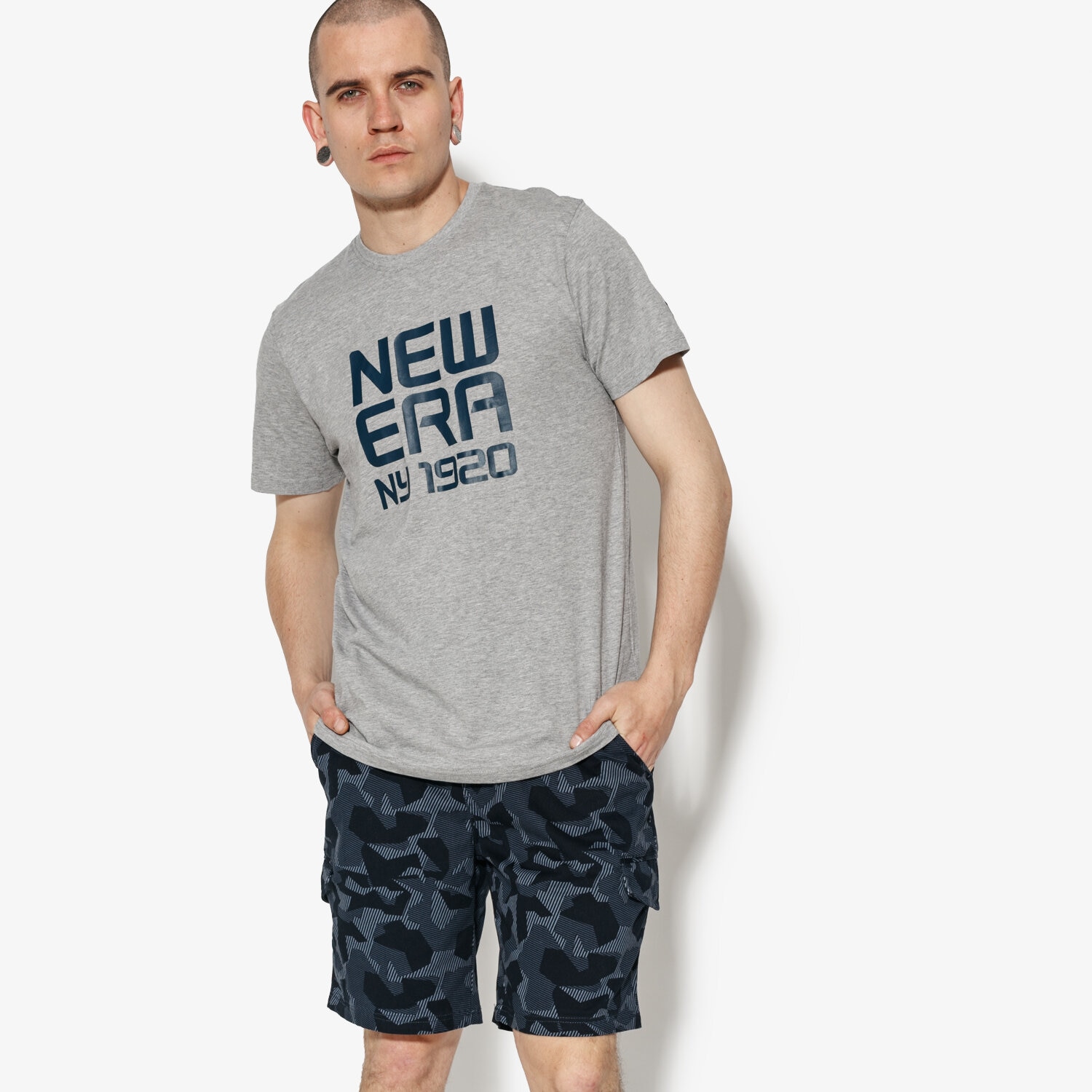 Herren T-Shirt NEW ERA T-SHIRT SS CLASSIC LOGO TEE NE LGH 11593833 Grau