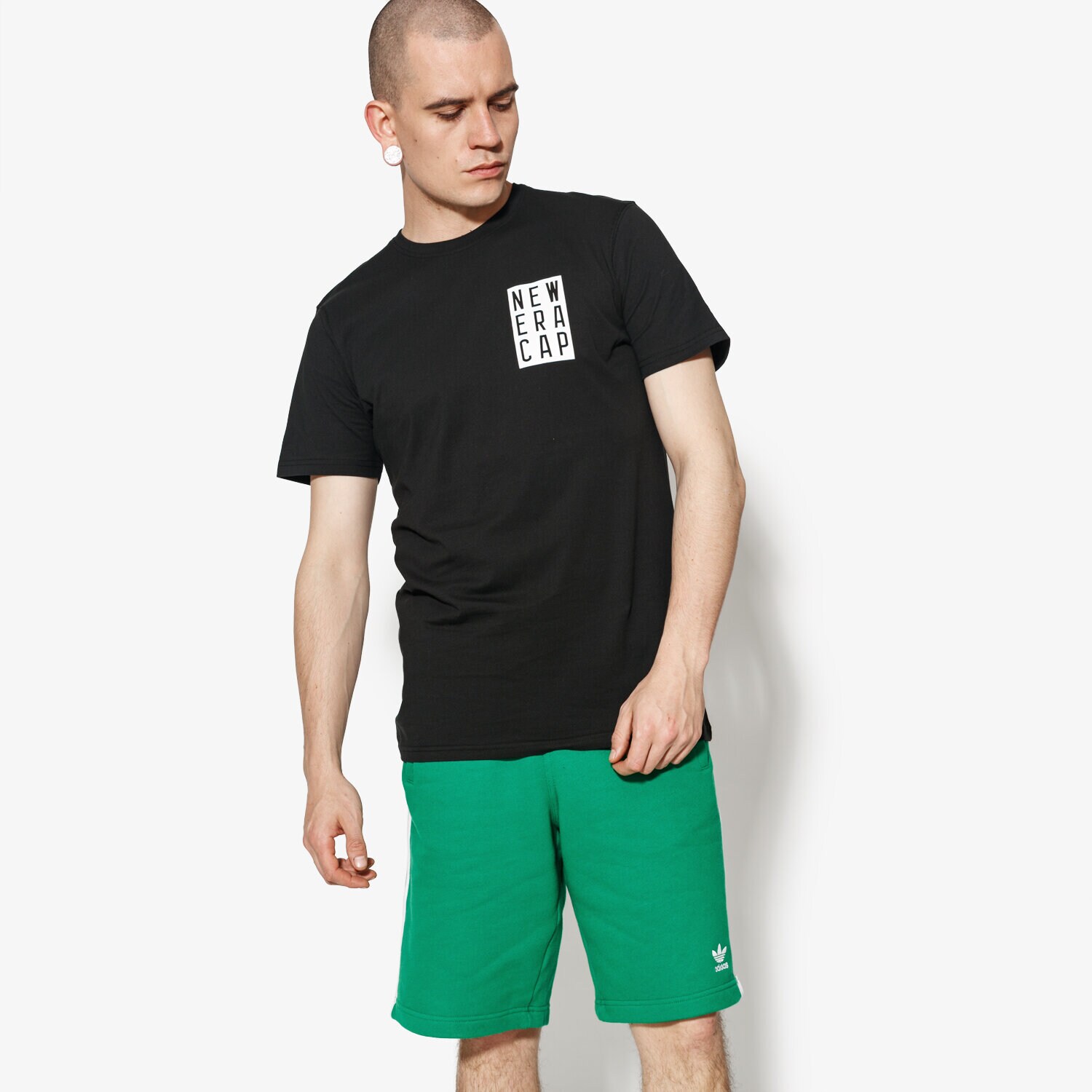Herren T-Shirt NEW ERA T-SHIRT SS CHEST BOX LOGO TEE NE BLK 11593834 Schwarz