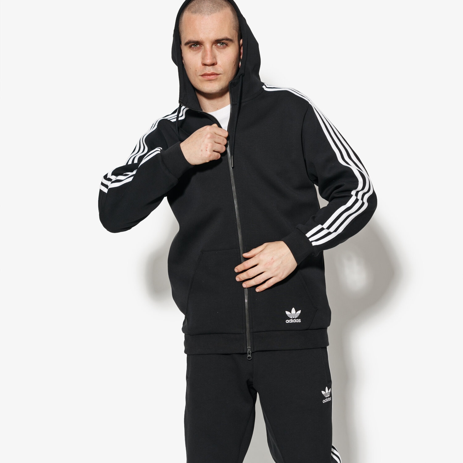 Herren ADIDAS SWEATSHIRT CURATED FZ CW5068 Schwarz