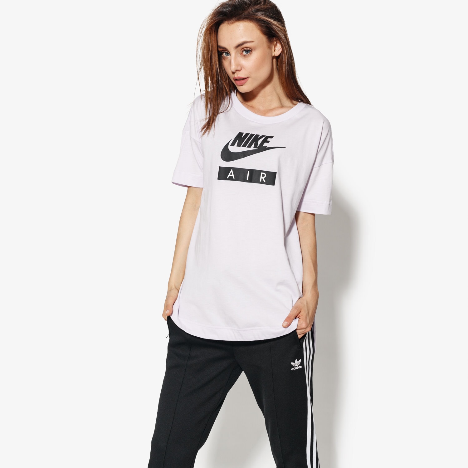 Damen T-Shirt NIKE T-SHIRT SS W NSW TOP LOGO AIR AA1720-509 Rosa