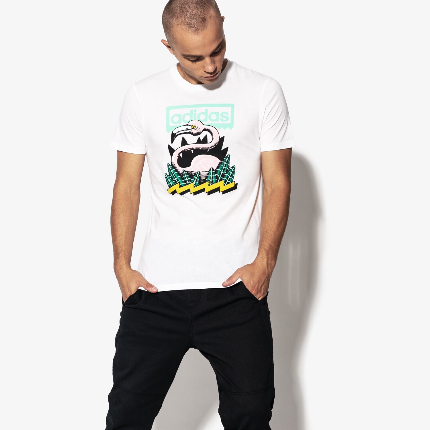 Herren T-Shirt ADIDAS T-SHIRT SS ACTION SPORTS LIFESTYLE WADING TEE CF5840 Weiß