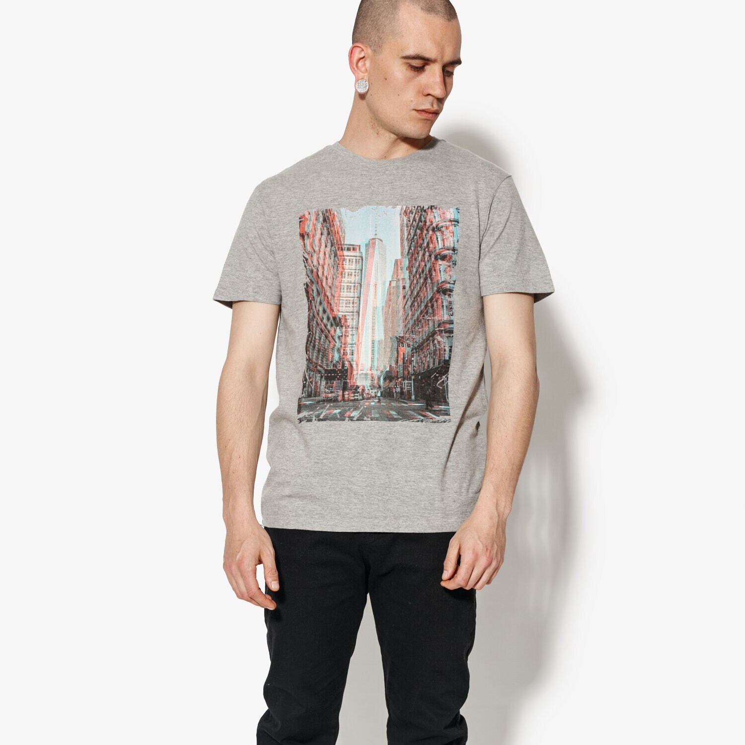Herren T-Shirt CONFRONT T-SHIRT SS CITY CF18TSM76001 Grau