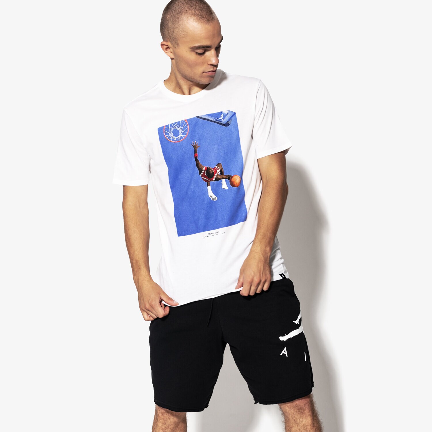 Herren T-Shirt JORDAN T-SHIRT SS M JSW TEE SI PHOTO 915934-100 Weiß