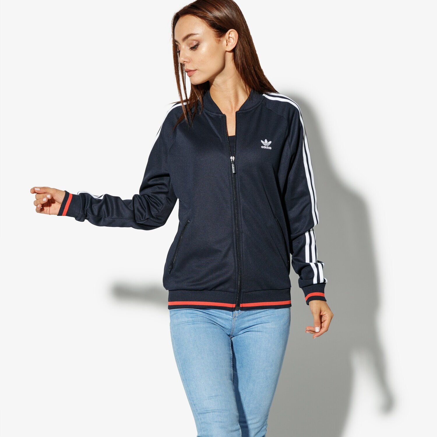 Damen ADIDAS SWEATSHIRT AI SST TRACKTOP MONTHLY PACKS DH2979 Dunkelblau