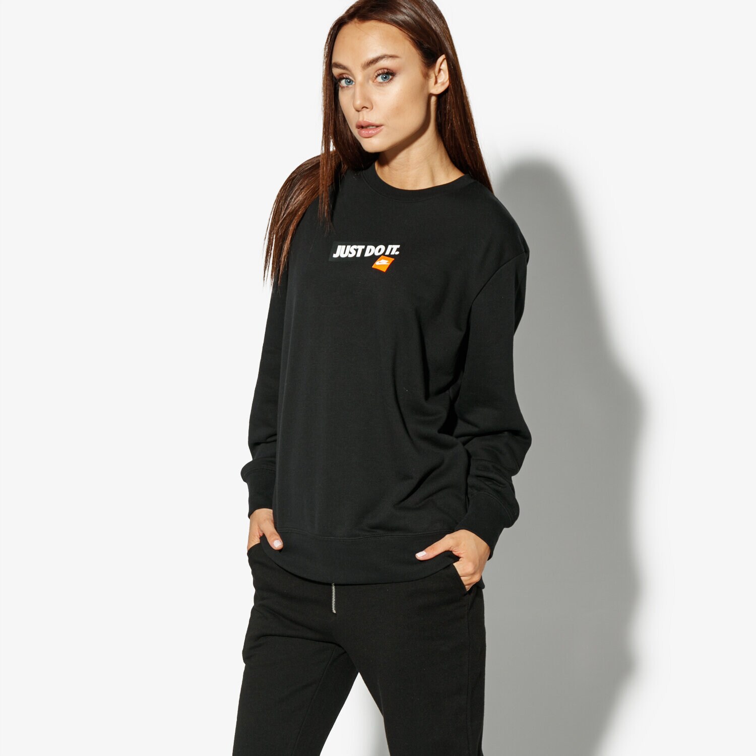 Damen NIKE SWEATSHIRT W NSW CREW FLC JDI AQ0243-010 Schwarz