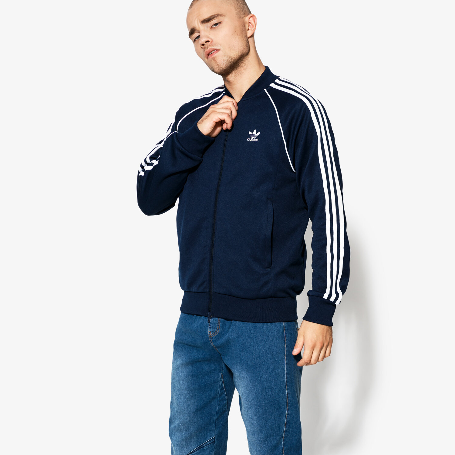 Herren ADIDAS SWEATSHIRT SST TT ADICOLOR DH5822 Dunkelblau