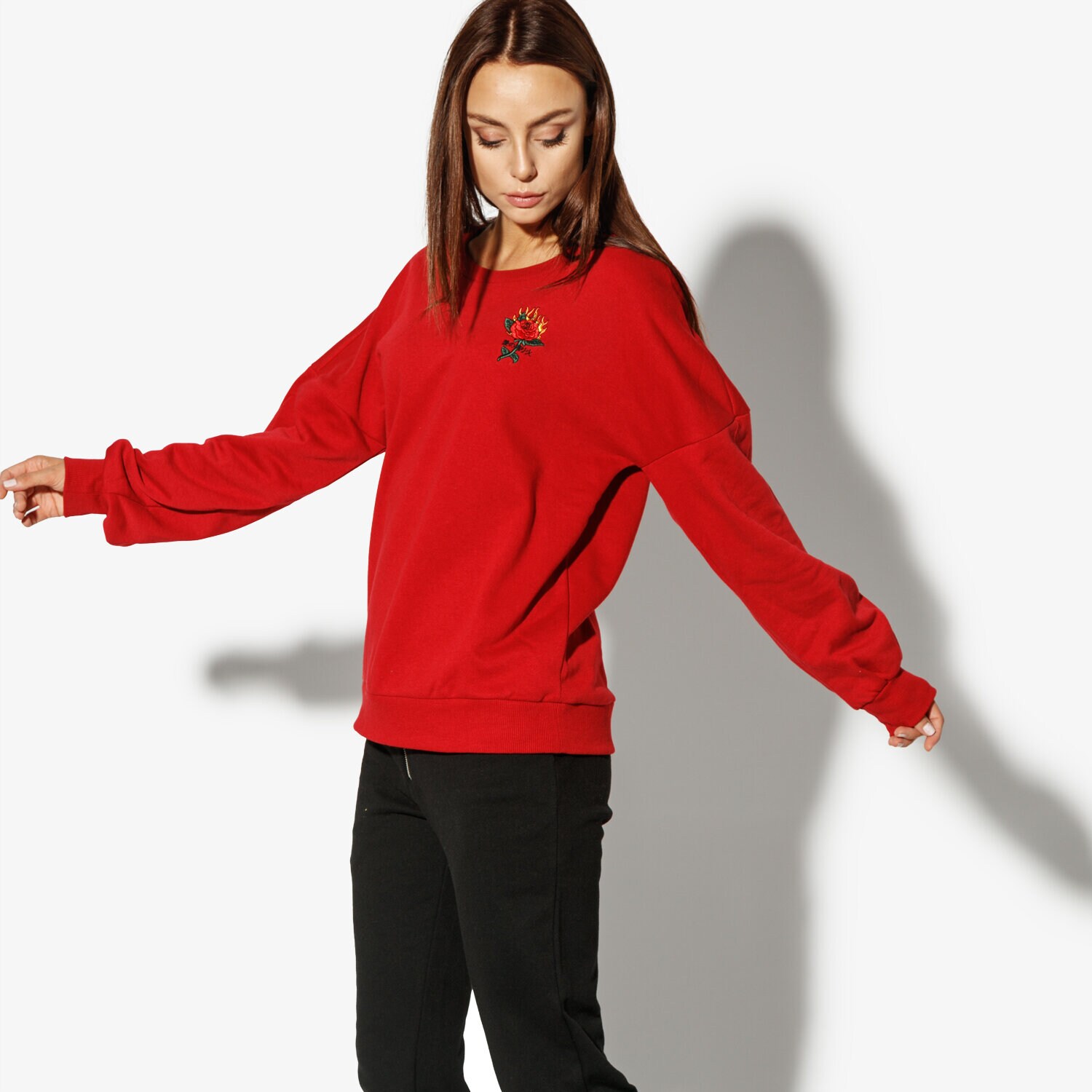 Damen CONFRONT SWEATSHIRT ROSE CF38BLD20001 Rot