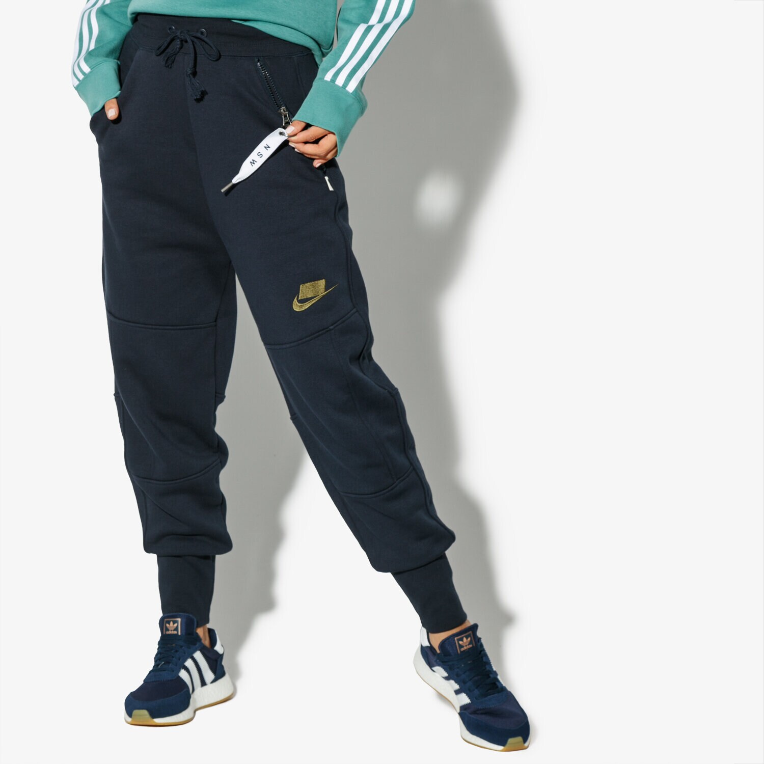 Damen Hosen NIKE HOSE W NSW PANT FLC JOGGER NSW AH4005-475 Dunkelblau