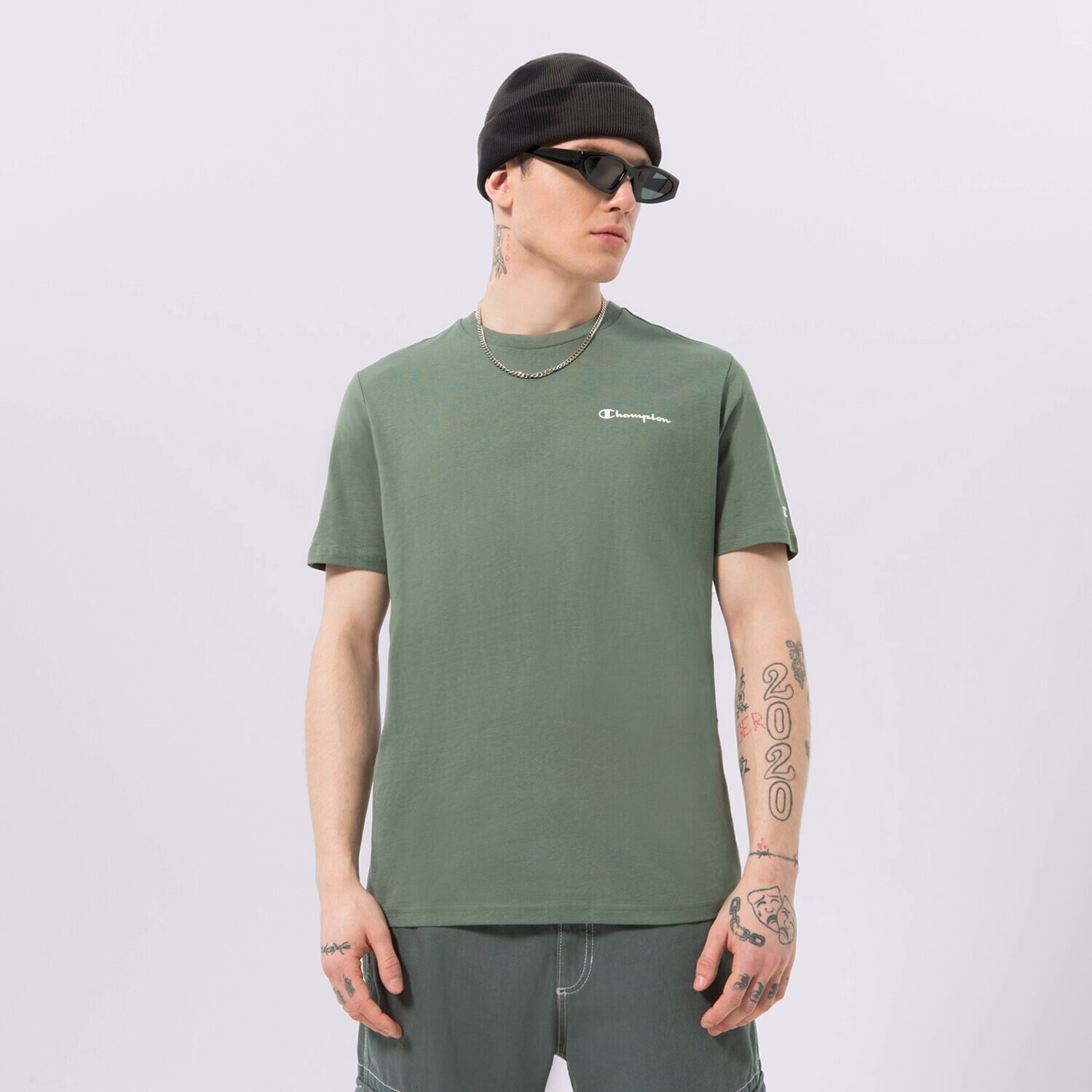 Herren T-Shirt CHAMPION T-SHIRT CREWNECK T-SHIRT 218281GS506 Grau