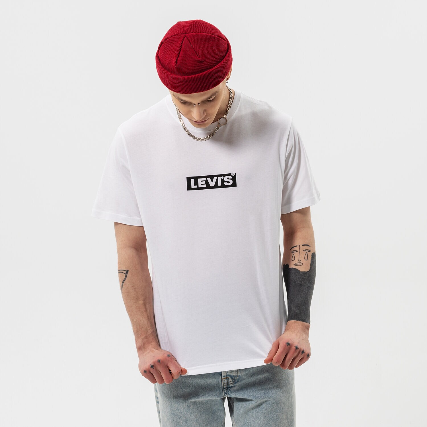 Herren T-Shirt LEVI'S T-SHIRT RELAXED SS TEE AGILITY A2082-0057 Weiß