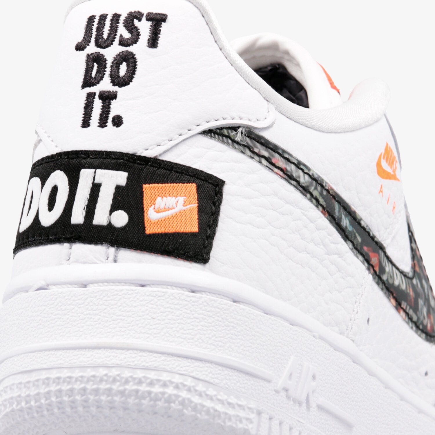 nike air force 1 premium just do it jdi gs white orange black juniors ao3977 100
