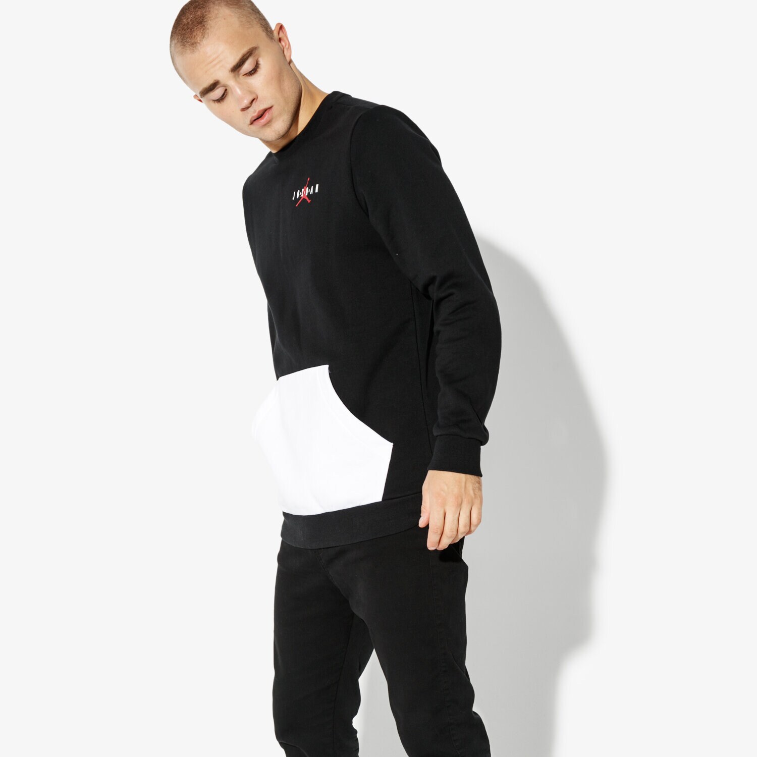 Herren JORDAN SWEATSHIRT JUMPMAN AIR FLEECE CREW AA1457-010 Schwarz