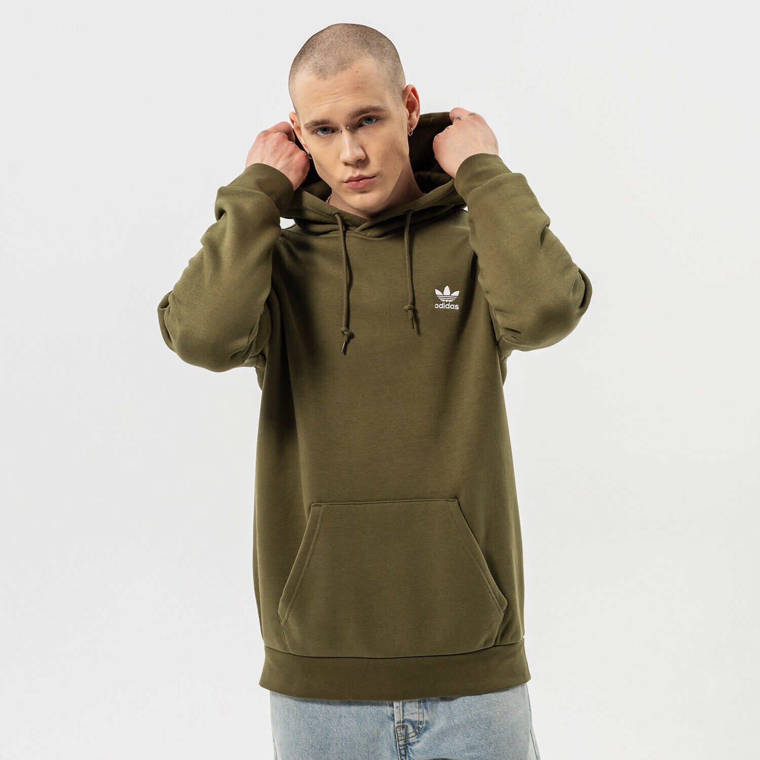 Herren ADIDAS HOODIE ESSENTIAL HOODY H65675 Khaki