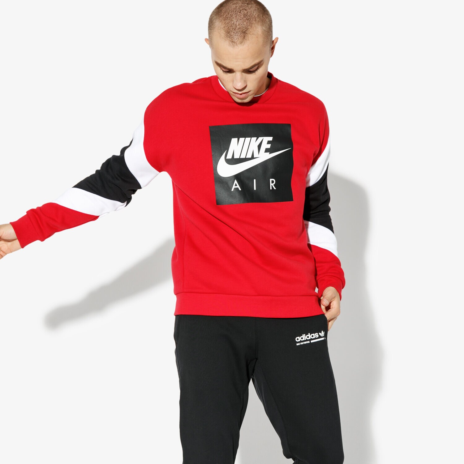 Herren NIKE SWEATSHIRT M NSW CREW FLC NIKE AIR 928635-687 Rot