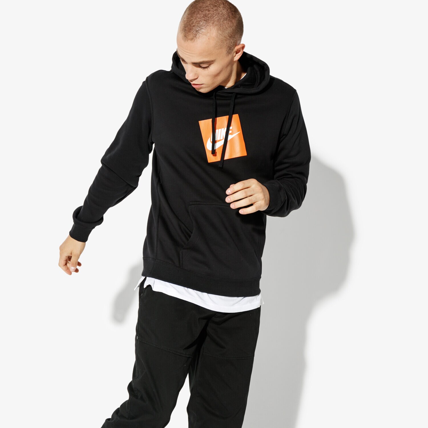 Herren NIKE SWEATSHIRT M NSW HOODIE PO FLC NIKE HBR 928719-010 Schwarz