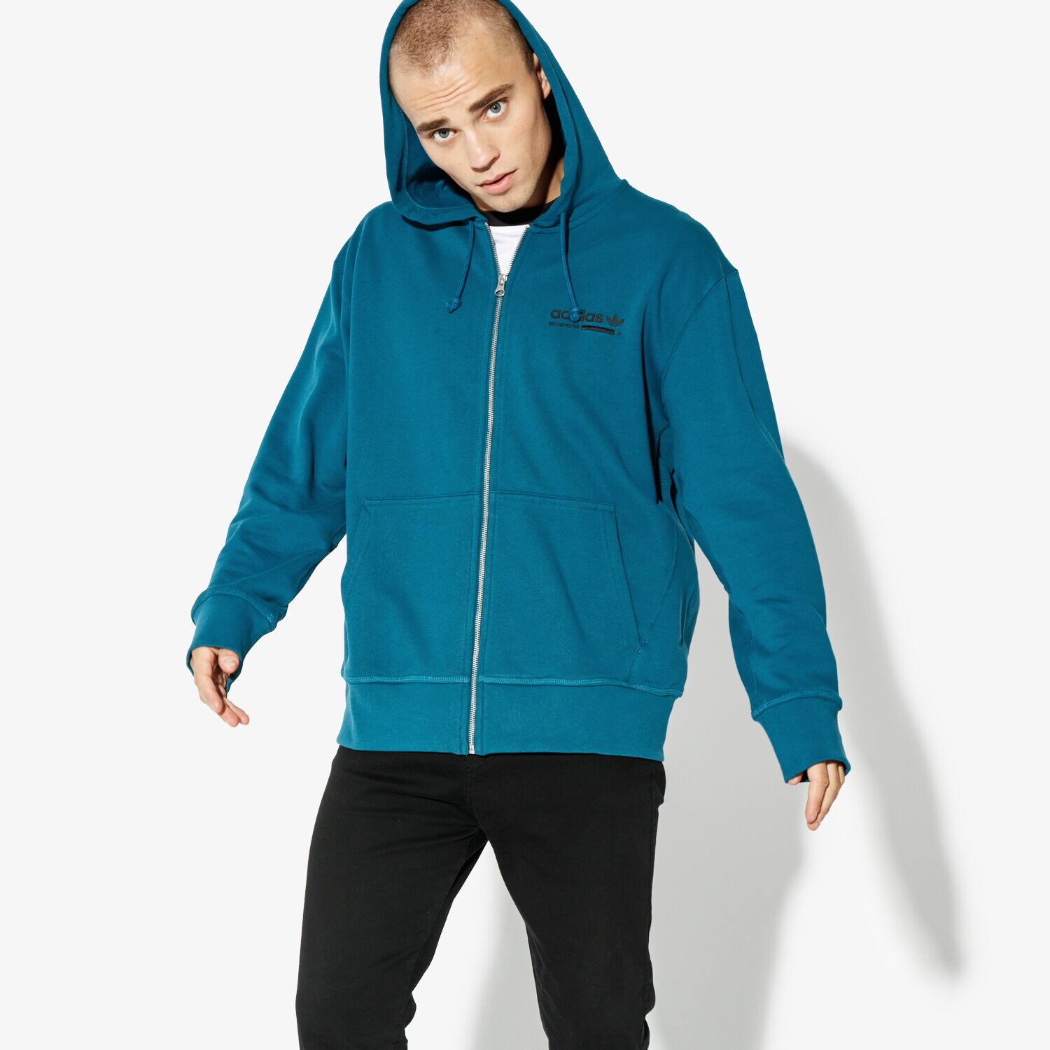 Herren ADIDAS SWEATSHIRT KAVAL FZ HOODY ORIGINALS CORE DH4984 Blau