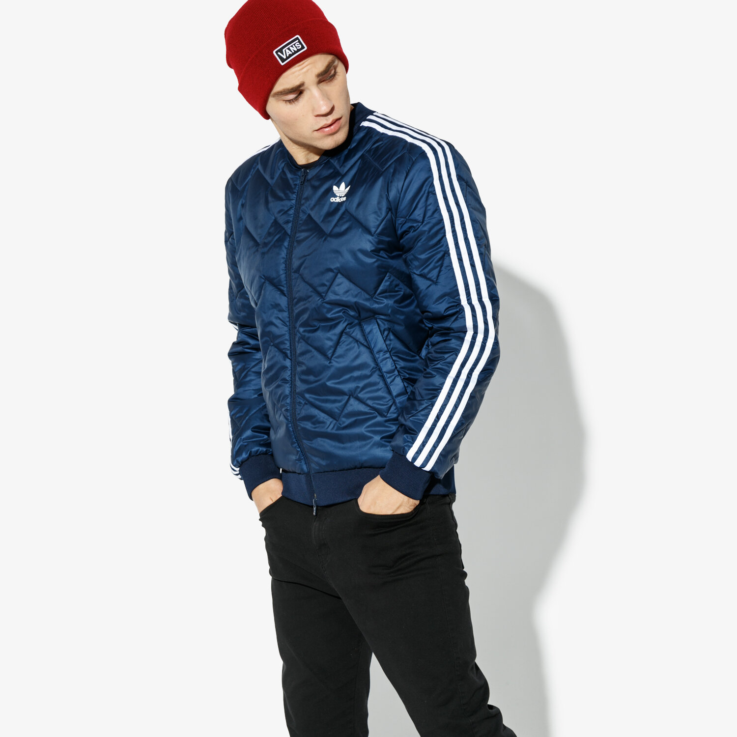 Herren Winterjacke ADIDAS JACKE SST QUILTED WINTER DH5013 Dunkelblau