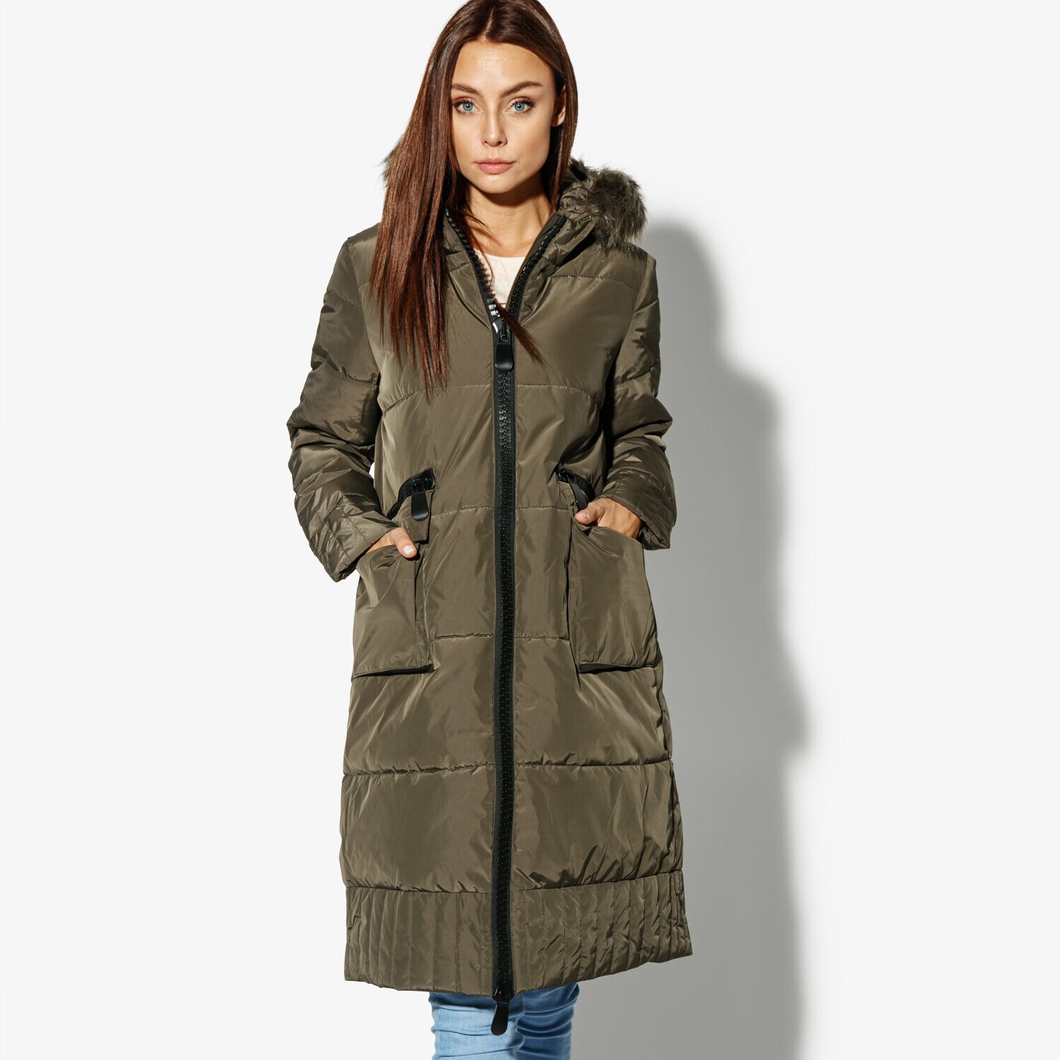 Damen Winterjacke CONFRONT JACKE ZIP CF38KUD40001 Grün