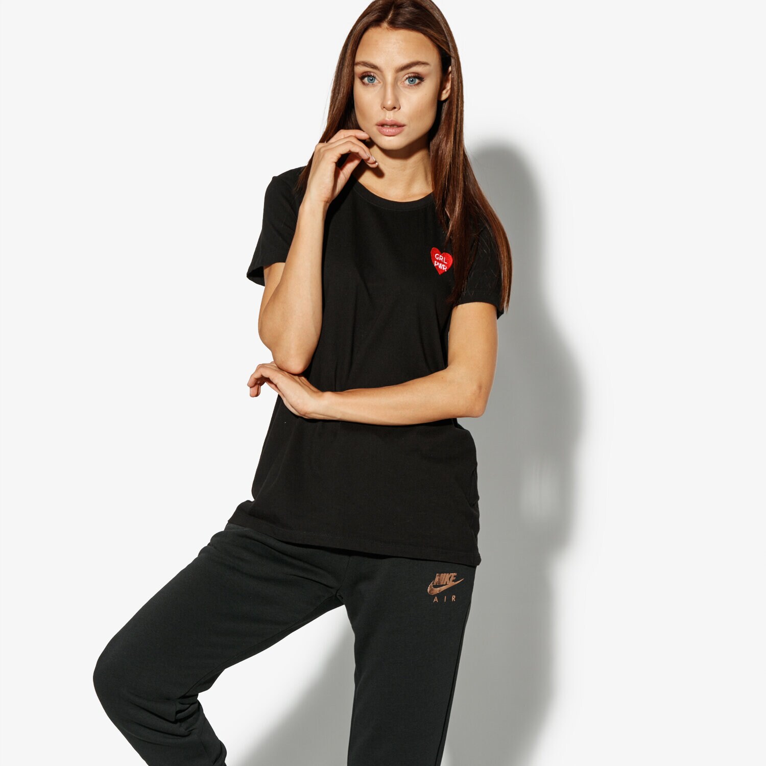 Damen T-Shirt CONFRONT T-SHIRT SS HEART CF38TSD11002 Schwarz
