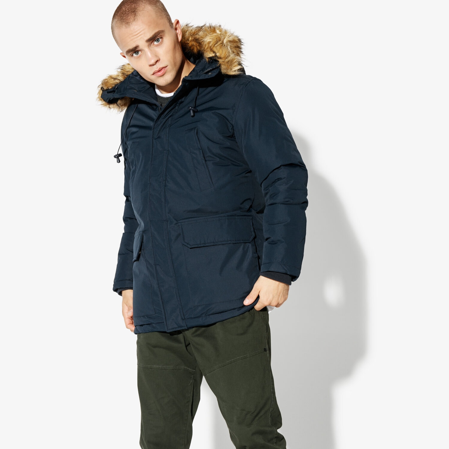 Herren Winterjacke CONFRONT JACKE SELO CFV38KUM02001 Dunkelblau