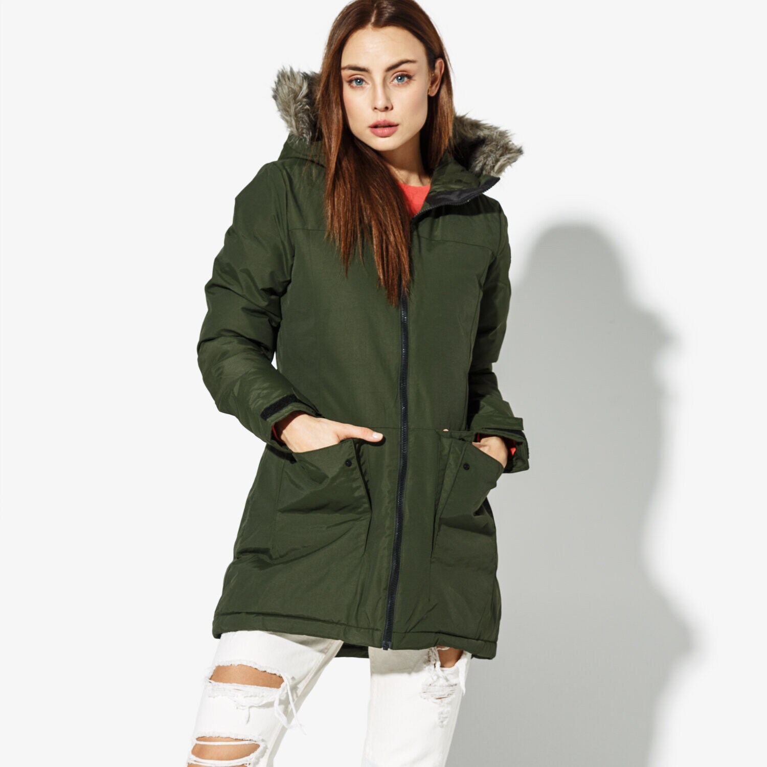 ADIDAS JACKE W XPLORIC PARKA SW INSULATION Khaki CY8600 Sizeer