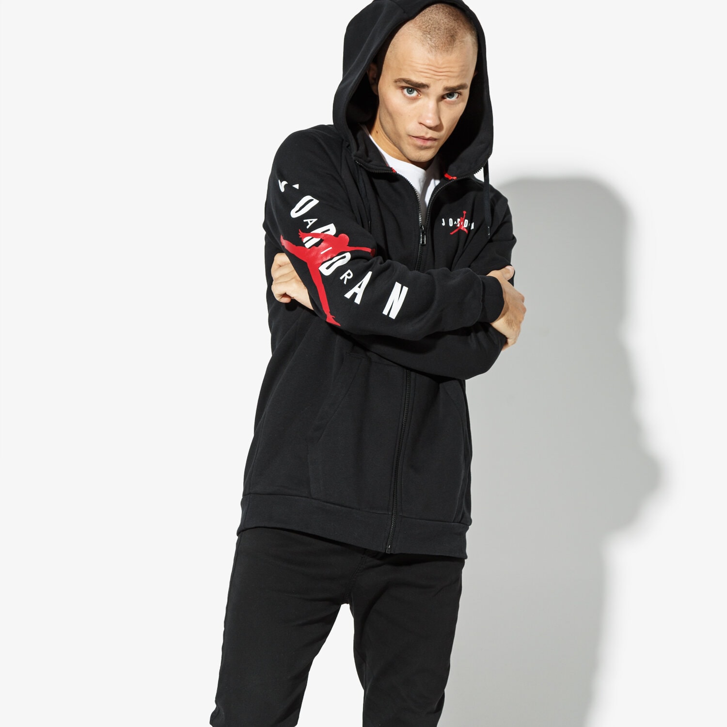 Herren JORDAN SWEATSHIRT JORDAN JUMPMAN AIR FLEECE FZ AH6240-011 Schwarz
