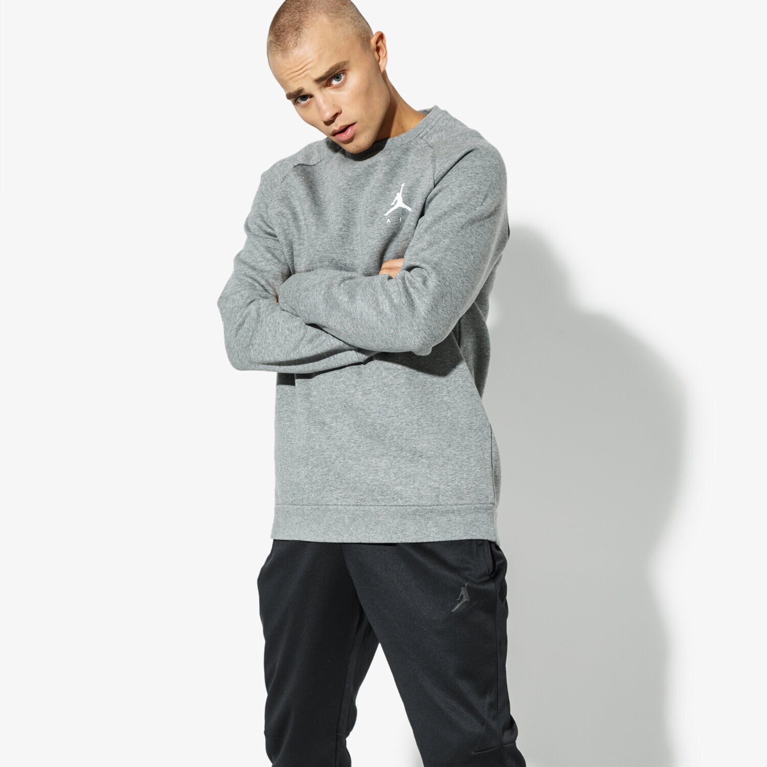 Herren JORDAN SWEATSHIRT JUMPMAN FLEECE CREW 940170-091 Grau
