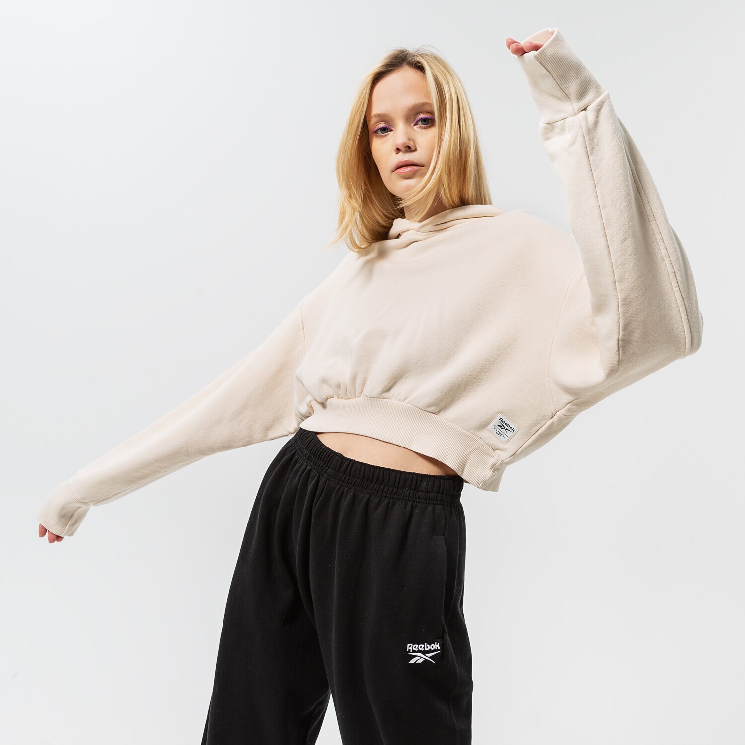 Damen REEBOK HOODIE CL RBK ND CROP HOODIE H46795 Rosa