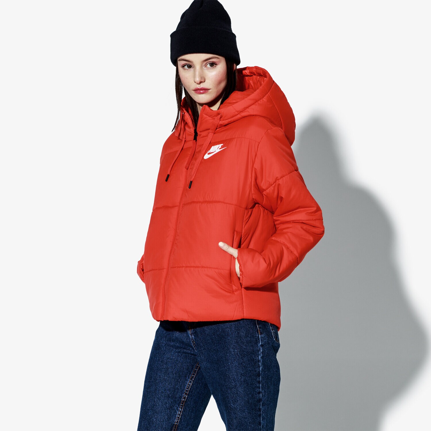 Damen Winterjacke NIKE JACKE W NSW SYN FILL JKT REV 939360-634 Rot