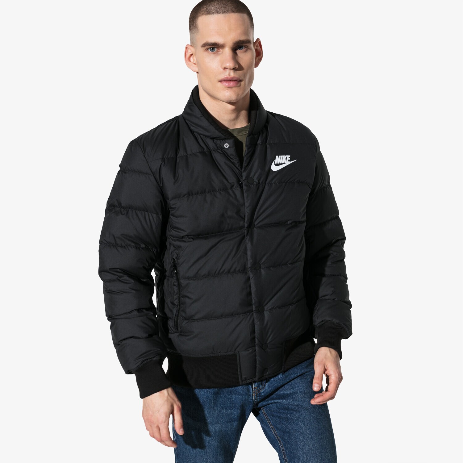 Herren Winterjacke NIKE JACKE M NSW DWN FILL BOMBR 928819-010 Schwarz