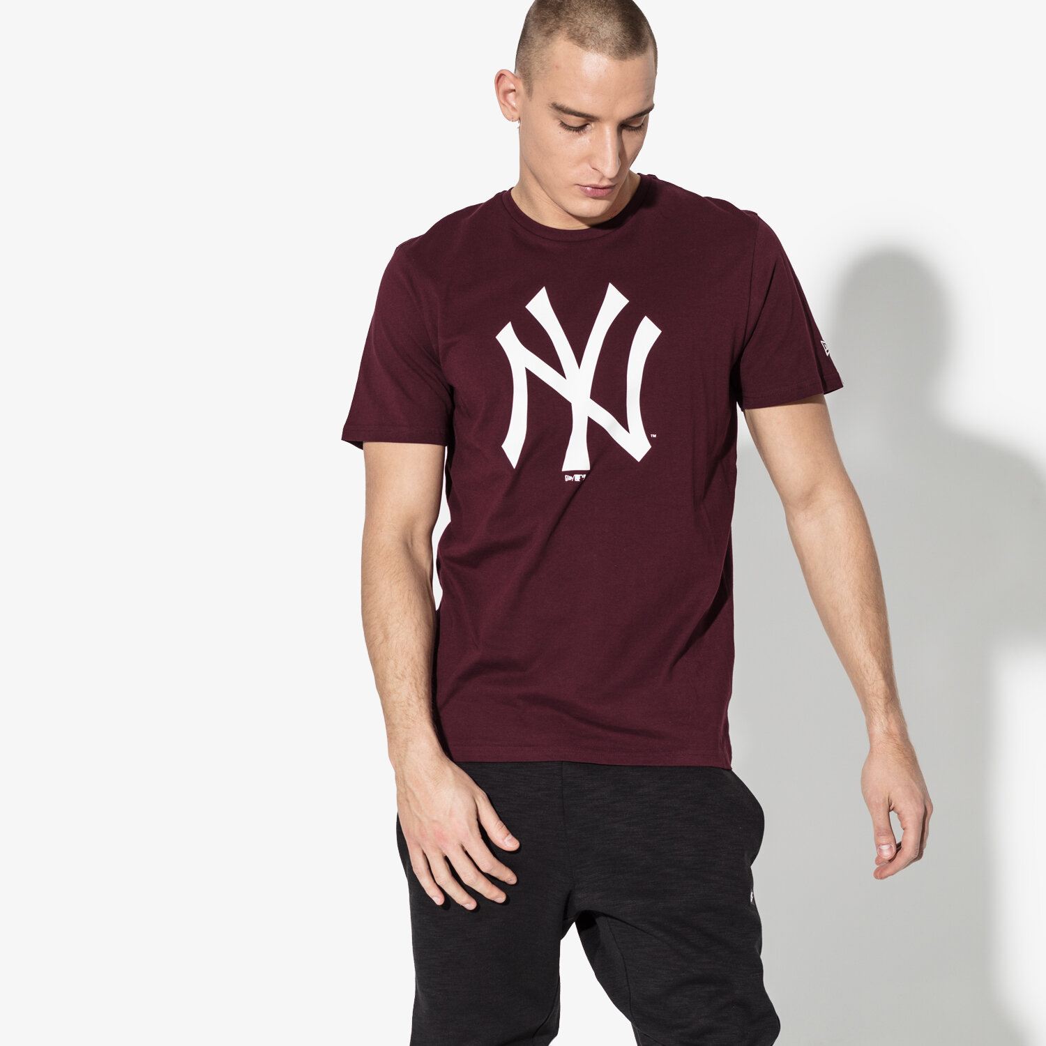 Herren T-Shirt NEW ERA T-SHIRT SS MLB NYY CAR NEW YORK YANKEES MRN 11863695 Dunkelrot