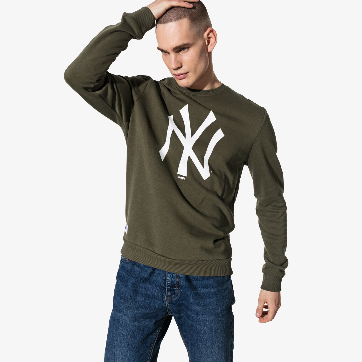 Herren NEW ERA SWEATSHIRT MLB NYY KHAKI NEW YORK YANKEES WHI 11863702 Khaki