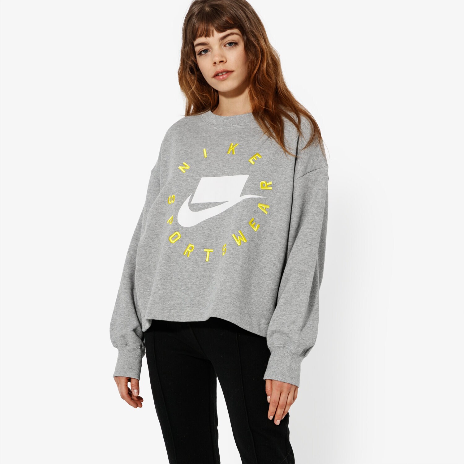 Damen NIKE SWEATSHIRT W NSW NSW CREW FLC FT BF SPORTSWEAR AR3052-063 Grau
