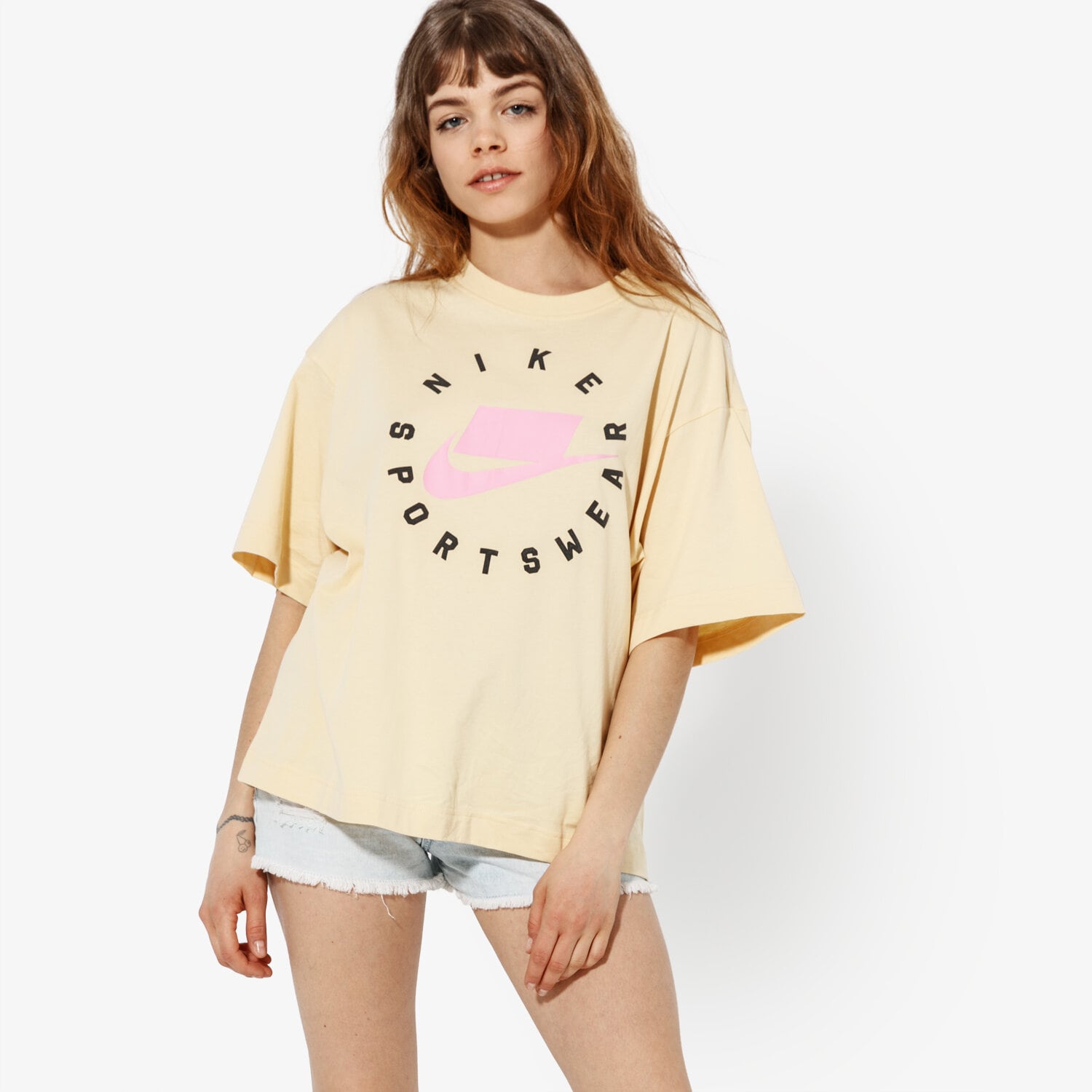 Damen T-Shirt NIKE TOP W NSW NSW TOP SS SPORTSWEAR AT0566-294 Beige