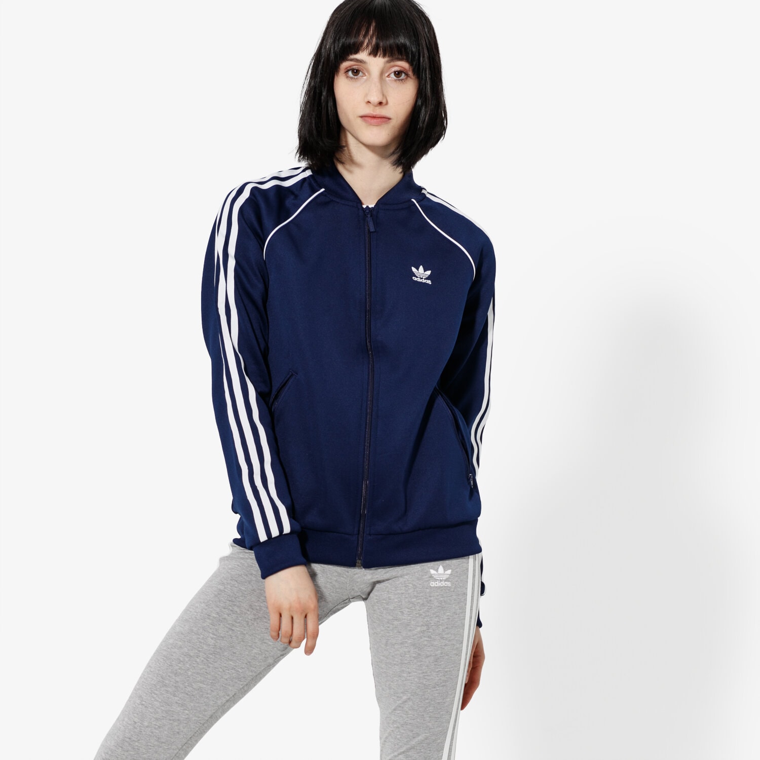 Damen ADIDAS SWEATSHIRT SST TT ADICOLOR DV2633 Dunkelblau