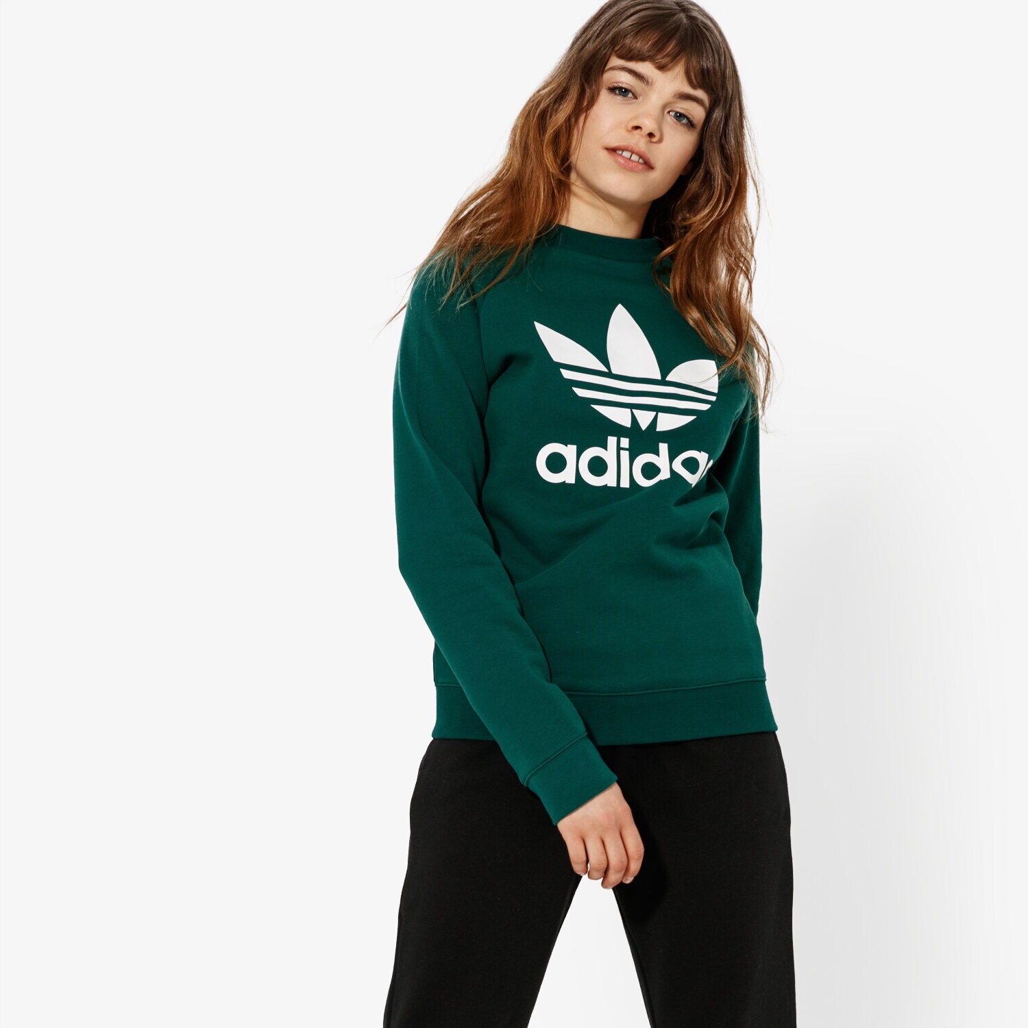 Damen ADIDAS SWEATSHIRT TRF CREW SWEAT ADICOLOR DV2623 Grün
